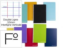 Cuaderno espiral Liderpapel Witty Folio tapa dura 80h 75g Montessori 3,5mm. colores surtidos